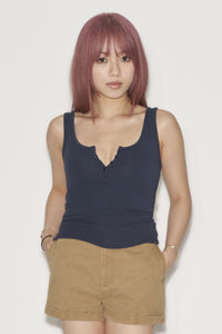 2-in-1 Henley Tank Top