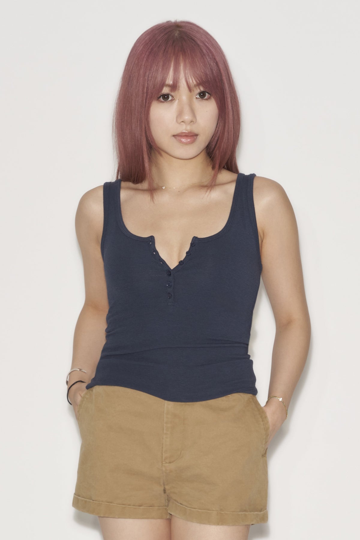 2-in-1 Henley Tank Top
