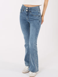 Double Waist Flared Jeans