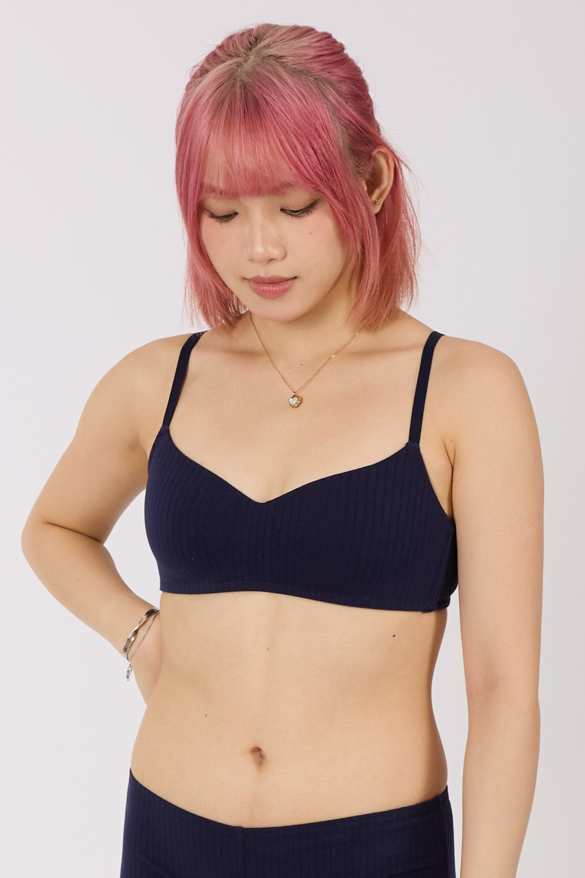 Cotton Rib Wireless Light Pad Bra