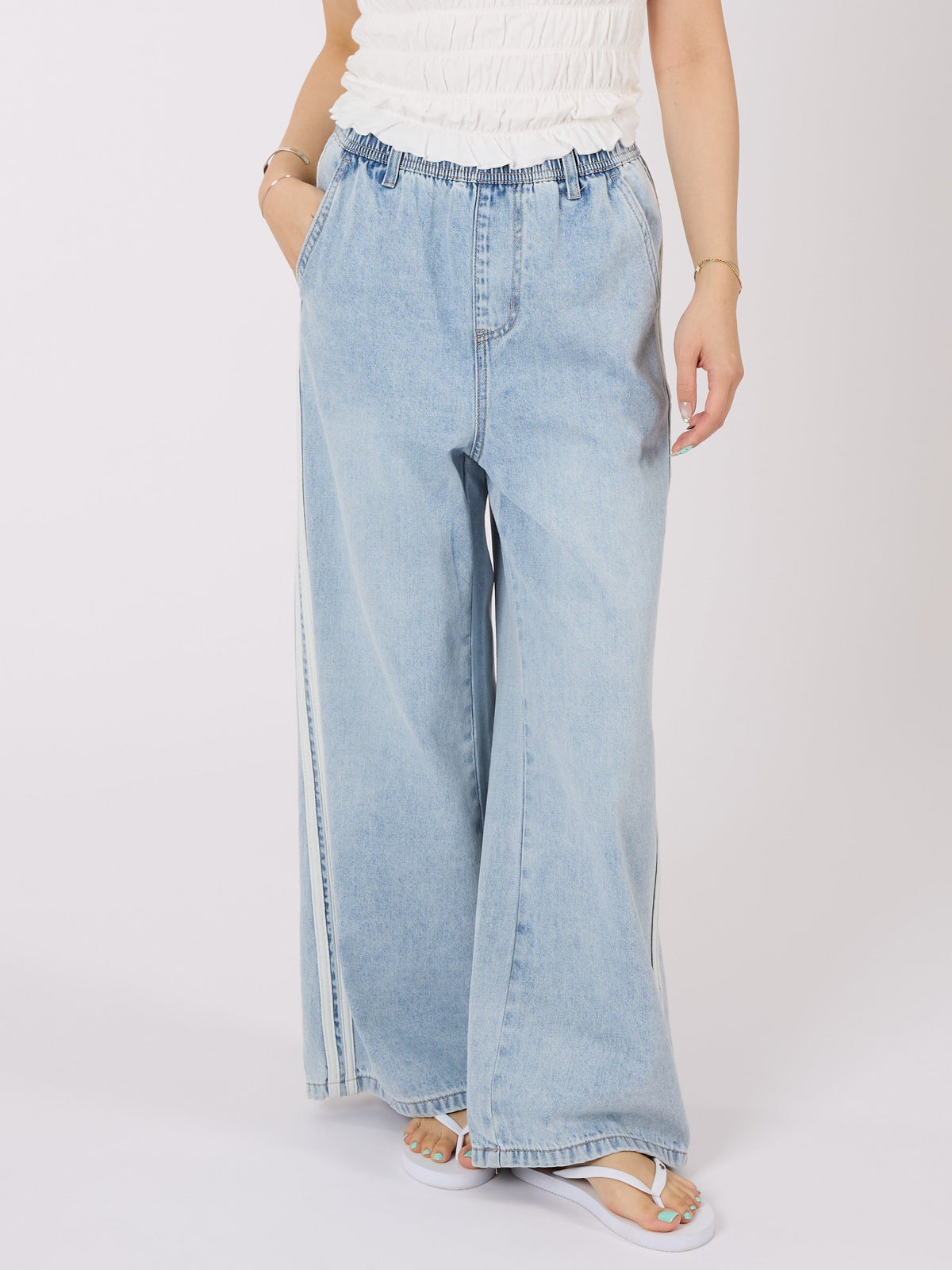 Wide Leg Denim Pants