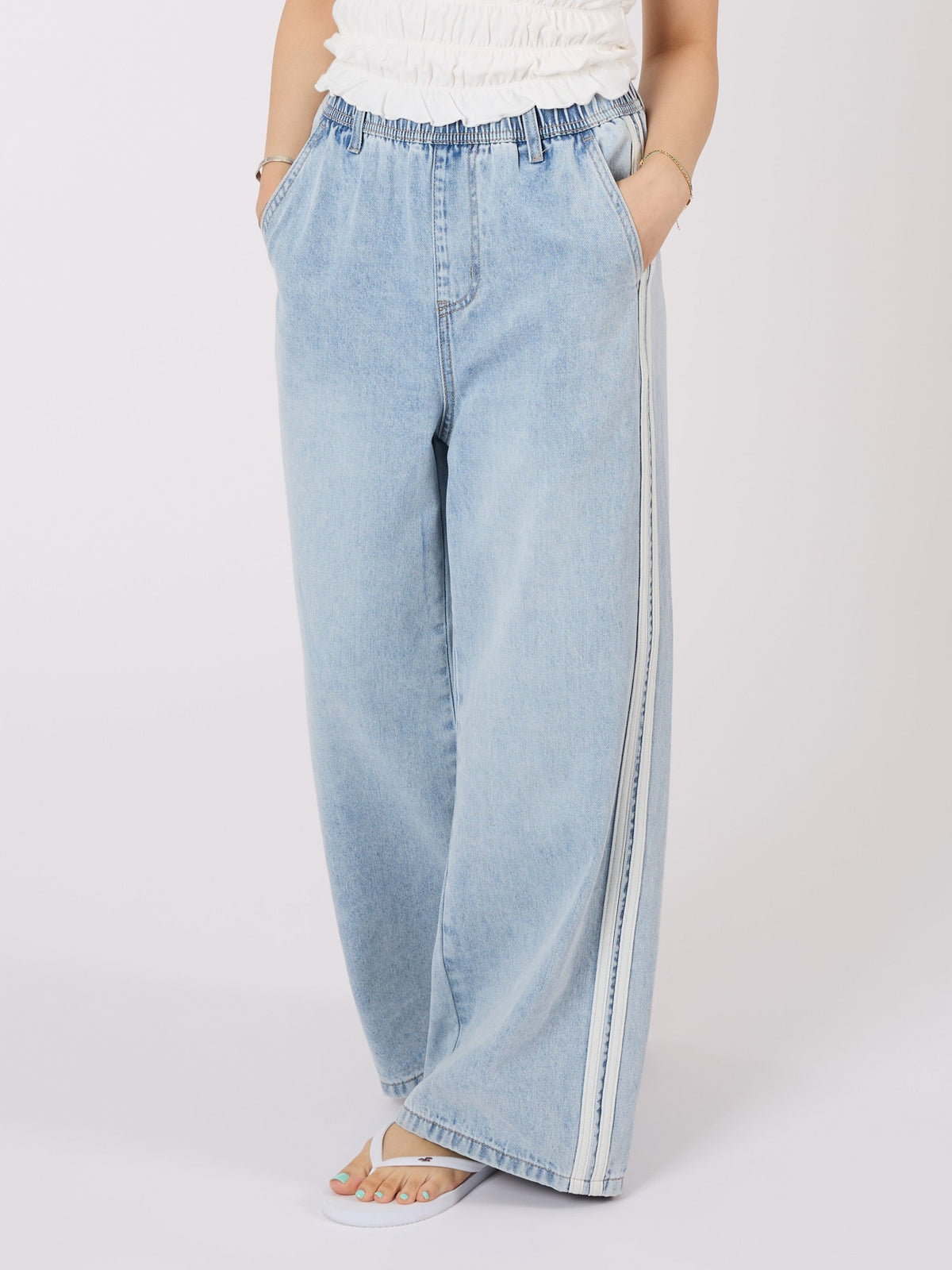 Wide Leg Denim Pants