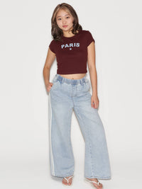 Wide Leg Denim Pants