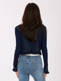 Pointelle Knit Cardigan