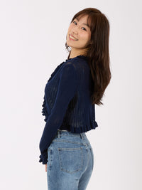 Pointelle Knit Cardigan