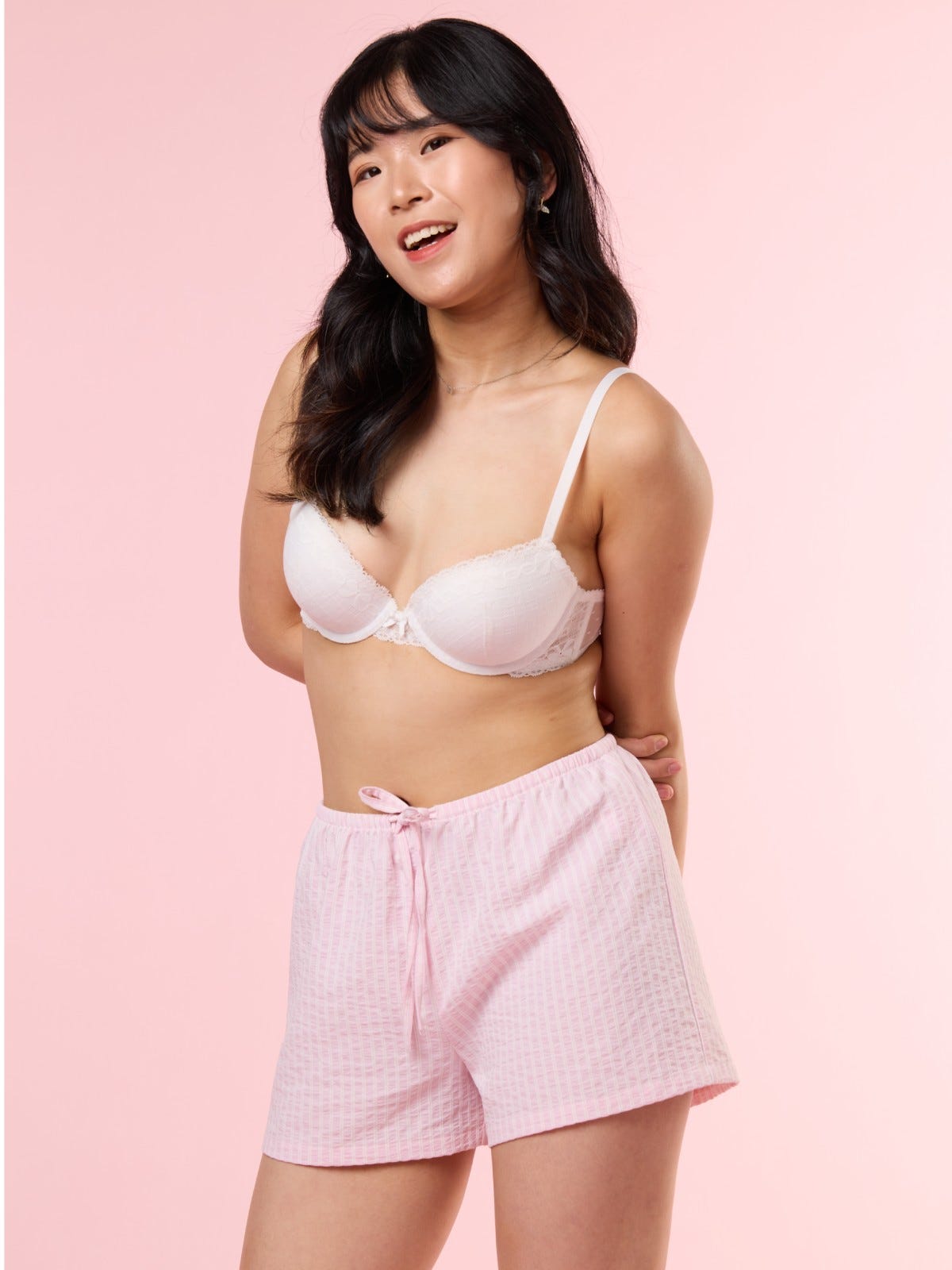 TIONA, Soft-wired Lace Bra - 8S6-OffWhite