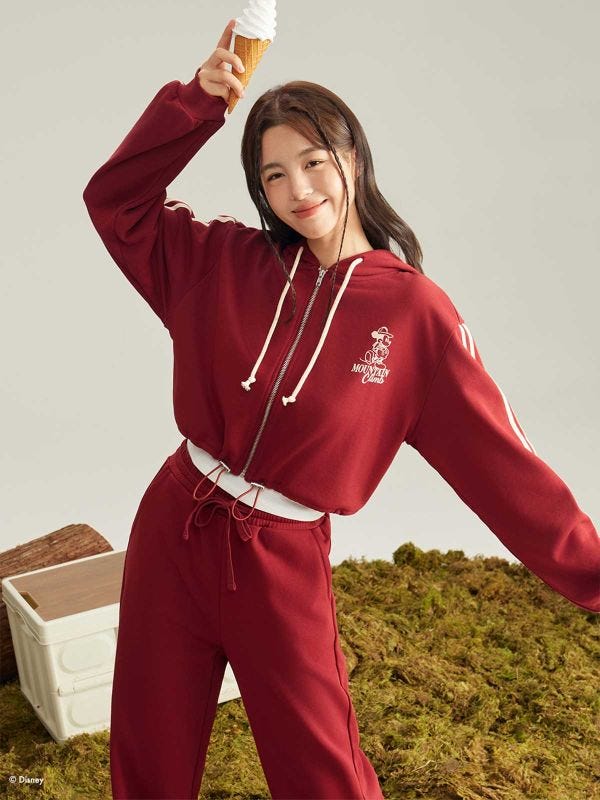 Mickey’s Mountain Adventure Collection, Cropped Hooded Zip-up Jacket