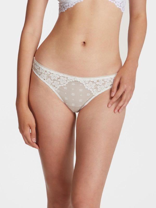SATTO SOLID, Lace & Daisy Mesh Micro Bikini Briefs